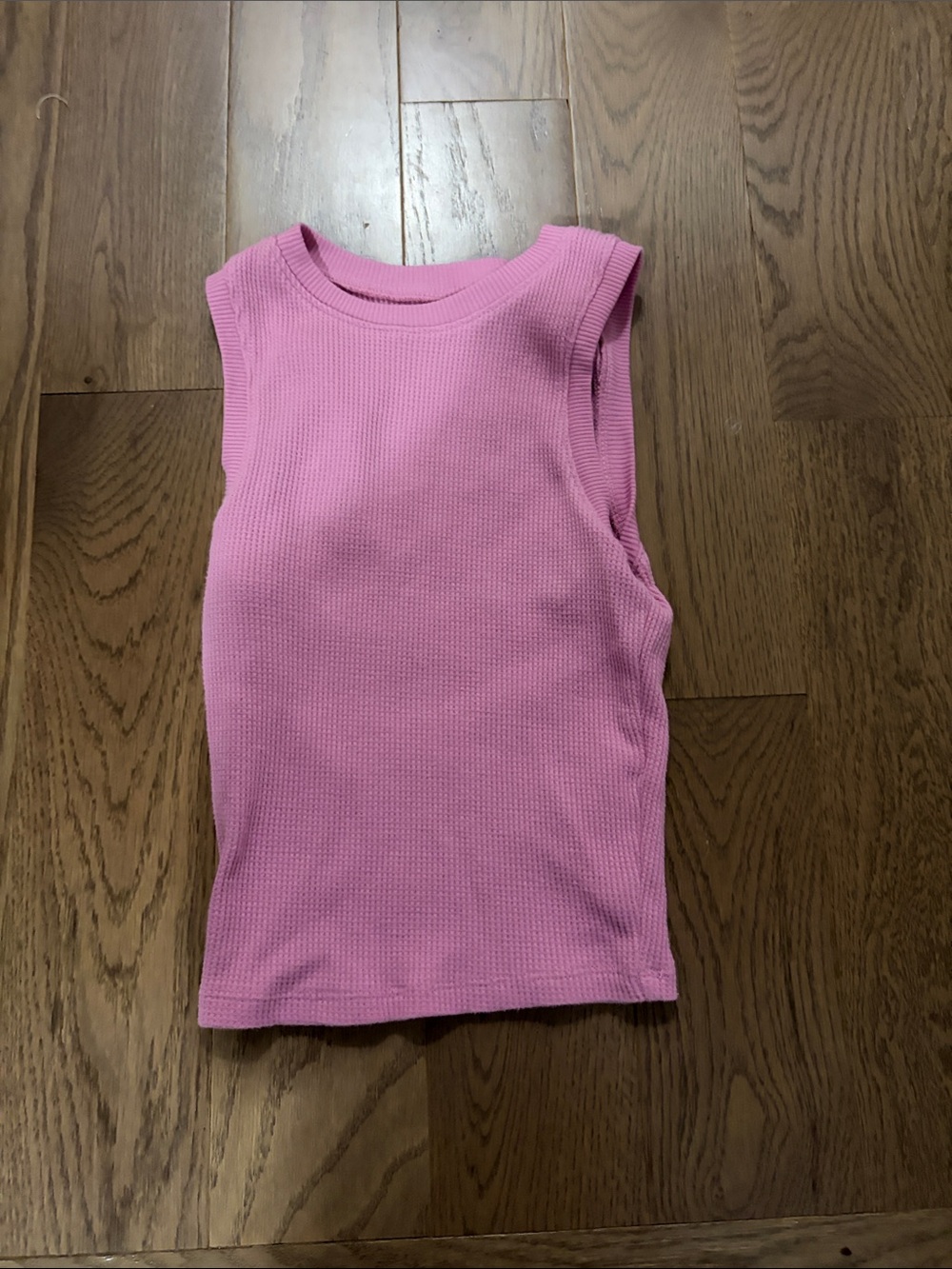 Hollister Sleeveless Waffle Tank Top - Bright Pink